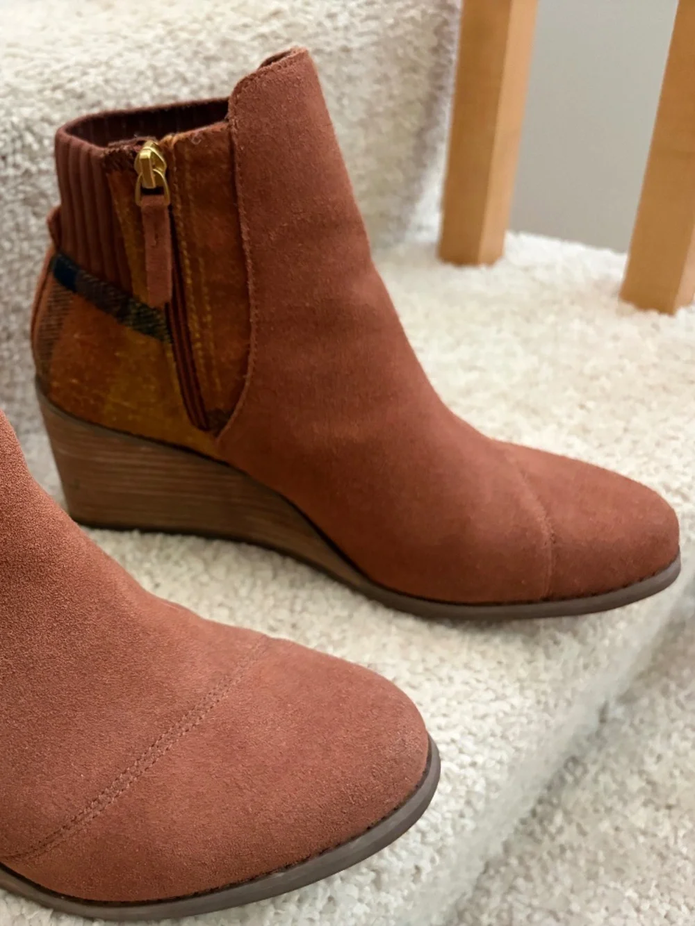 TOMS Bootie with plaid